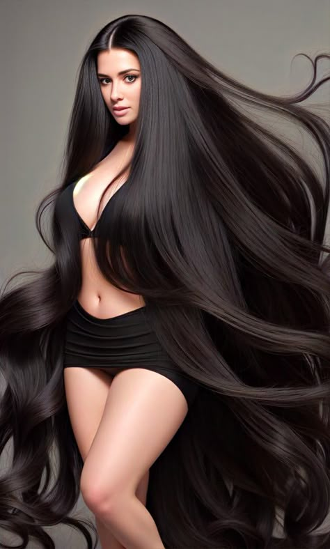 Perfect for the hair job Extremely Long Hair Extensions, Really Long Hair Styles, Black Hair Model, Asian Long Hair, Styles Of Photography, Hair Job, Extremely Long Hair, Long Hair Models, Face Ideas