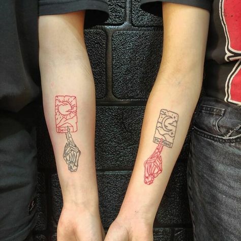 Brother Sister Tattoo Ideas, Brother Sister Tattoos, Bro Tattoos, Tattoos For Siblings, Matching Tattoos For Siblings, True Love Tattoo, Sister Tattoo Ideas, Tato Flash, Mario Tattoo