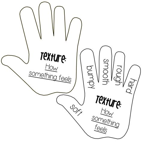 Sense Of Touch Worksheet, Texture Worksheet, Hand Template, My Five Senses, Theme Activities, Sense Of Touch, Five Senses, Theme Activity, Find Objects