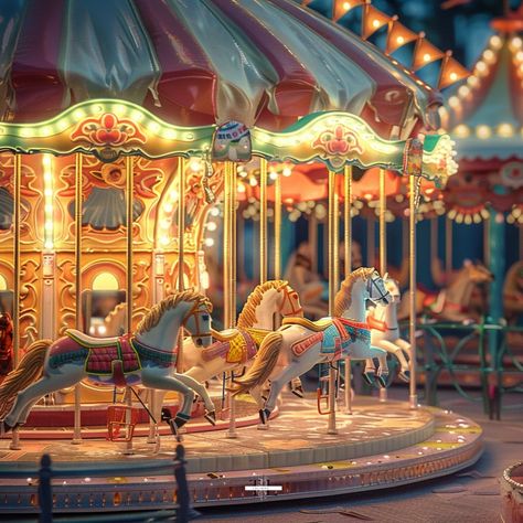 Cute Carousel, Fit Portfolio, Carousel Art, Carousel Design, Horse Carousel, Vintage Carousel, Props Design, Diy Things, Carousel Horses