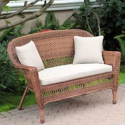 Jeco Inc. Loveseat & Reviews | Wayfair Wicker Loveseat, Outdoor Deck Furniture, Patio Loveseat, Best Outdoor Furniture, Outdoor Loveseat, Light Dinner, Pool Furniture, Deck Furniture, Patio Sofa