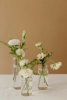 400 Great •Wedding• ideas in 2022 | wedding, wedding decorations, dream wedding Bud Vases Wedding, Bud Vase Centerpiece, Wedding Vases, White Wedding Flowers, Vase Arrangements, Deco Floral, Pretty Wedding, Table Flowers, Bud Vase