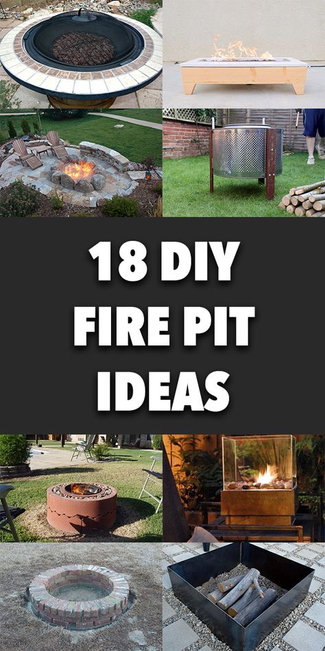 Concrete Unique Diy Fire Pit Ideas, Fire Pit Table Square, Fire Pit Drum, Dyi Fire Pit, Spool Projects, Rim Fire Pit, Fire Pit Stand, Homemade Fire Pit, Barrel Fire Pit