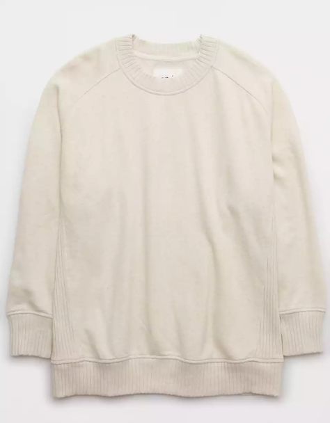 Aerie Down-To-Earth Crew Sweatshirt Aerie Down To Earth Sweatshirt, Beige Oversized Sweater, Sweaters Cropped, Chenille Sweater, Down To Earth, Lovely Clothes, Cozy Sweatshirts, Mens Outfitters, Crew Sweatshirts