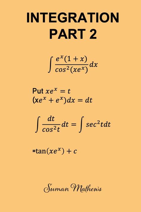 Part 2 of Integration Calculator-#shorts. You will learn the substitution method here. Class 12 Mathematics NCERT portion. Substitution Method, Math Formula Chart, Formula Chart, Math Tutorials, Physics And Mathematics, Math Formulas, Class 12, Love Math, Math Methods