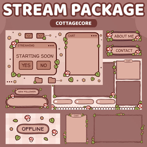 3 Animated Screens, 3 Customizable Overlays, 8 Alerts, Banner, Offline Screen, 20 Panels | Cute Lofi | TWITCH Offline Screen Twitch, Twitch Pfp Banner, Twitch Stream Overlay Ideas, Twitch Layout Ideas, Twitch Channel Points Ideas, Streamer Layout, Twitch Panels Ideas, Stream Overlay Ideas, Twitch Banner Ideas