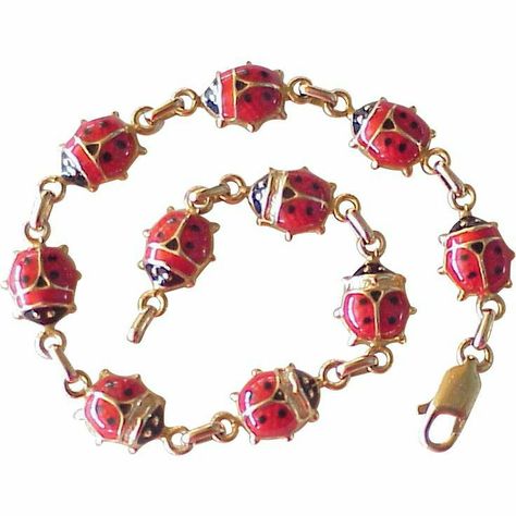 Ladybug Aesthetic, Ladybug Bracelet, Ladybug Jewelry, Question Marks, Lady Bugs, Gold Bullion, Lady Bird, Bugs And Insects, Funky Jewelry