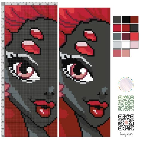 Crochet Tapestry Grid, Tapestry Grid, Sanrio Pixel Art, Monster High Patterns, Crochet Pictures, Grid Patterns, Fuse Bead Patterns, Pixel Art Grid, Beads Patterns