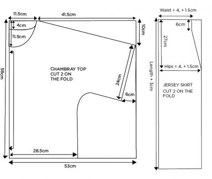 Lisa Top and Skirt Boxy Top Pattern, Sewing Inspiration Projects, Pola Dasar, Kimono Sewing Pattern, Vintage Apron Pattern, Apron Pattern Free, Pattern Drafting Tutorials, Pattern Draping, Free Sewing Patterns