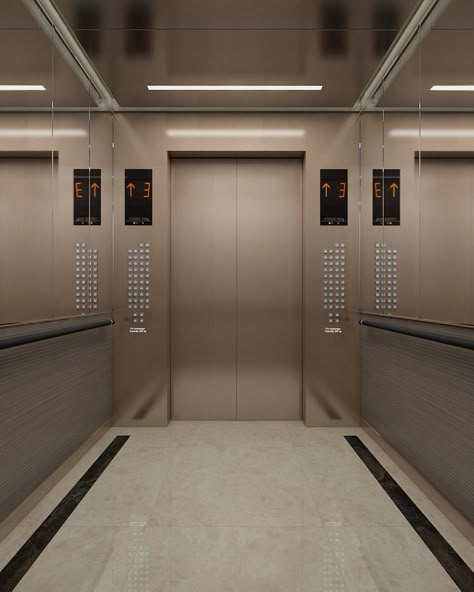 ELEVATOR on Behance Korean Apartment, Elevator Interior, India House, School Building Design, Company Building, Elevator Design, Lift Design, Mansion Interior, Closet Design