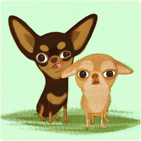 Dog Caricature, Paper Dog, Crochet Pet, Chihuahua Art, Paper Dogs, Nature Illustrations, Dog Chihuahua, Dog Illustrations, Dog Art Print