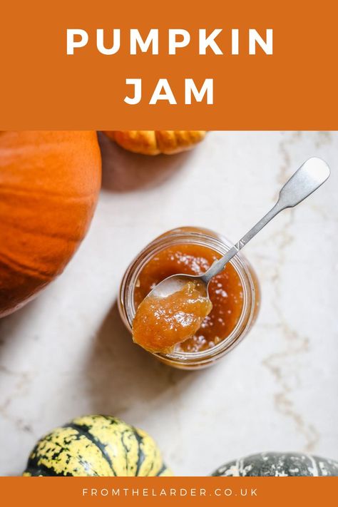 Pumpkin Jam makes the most out of squash season, lusciously smooth, rich with savoury pumpkin notes and scented lightly with vanilla and nutmeg for a comforting Autumn preserve. #pumpkin #jam #homestead #preserve Autumn Jam Recipes, Preserve Pumpkin, Spiced Jam, Gluten Free Pumpkin Recipes, Pumpkin Jam, Jam Jam, Home Canning Recipes, Jam Recipes Homemade, Recipe Pumpkin