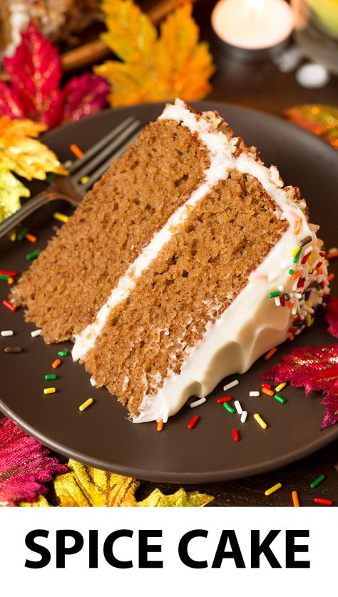 Spice Cake Mix Recipes, Applesauce Cake Recipe, Applesauce Spice Cake, Autumn Favorites, Fall Cake Recipes, Dessert Halloween, Spice Cake Recipes, Thanksgiving Cakes, Holiday Sweets