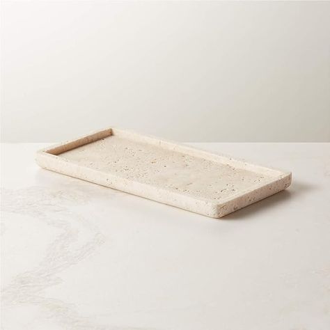 Amazon.com: Travertine Bath Accessories, Pierce Travertine Bath Accessories (Vanity Tray) : Home & Kitchen Travertine Dresser, Travertine Vanity, Modern Jewelry Box, Ivory Soap, Marble Bath, Marble Vanity, Soap Pump, Marble Dining, Modern Vanity