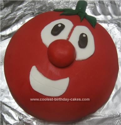 Veggie Tales Birthday Party, Veggie Tales Birthday, Veggie Tales Party, Bob The Tomato, Tomato Cake, Birthday Cakes For Girls, Cakes For Girls, Photoshoot Boy, Cake 5