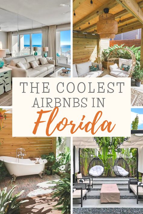 The Coolest Airbnbs in Florida: Treehouses, Beach Houses and Exotic Villas - Beachfront Bungalow, Panama City Beach Florida Restaurants, Destin Florida Vacation, Florida Getaway, Florida Pictures, Best Airbnb, Sanibel Island Florida, Destin Florida Wedding, Things To Do In Florida