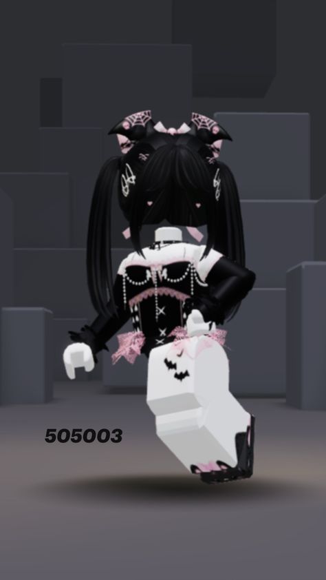 Roblox girly cute kawaii outfit x Roblox Pink And Black Outfit, Blackpink Avatar, Pink Roblox Avatar, Outfit Roblox Girl, Pink And Black Outfit, Roblox Pink, Girl Emo, Outfit Roblox, Roblox Skin