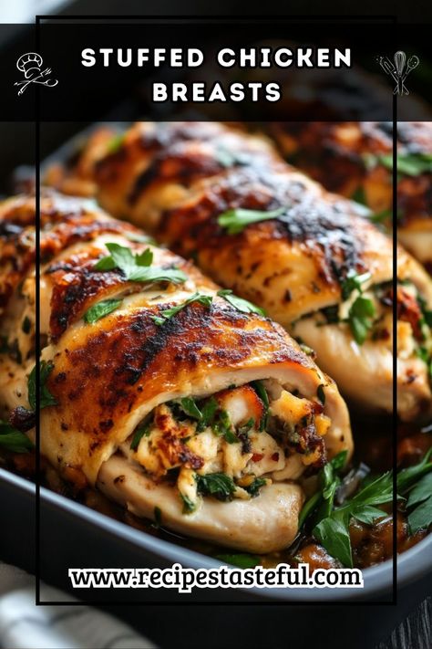 Perfect for a cozy dinner for two! This recipe is easy to customize with your favorite fillings and seasonings. Easy Stuffed Chicken Breast, Stuffed Chicken Breast Recipes, Chicken Breasts Recipe, Stuffed Chicken Breasts, Fancy Dinner Recipes, Stuffed Chicken Breast, Chicken Breast Recipe, Cozy Dinner, Cream Cheese Chicken