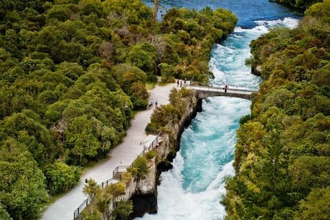 Huka Falls | Lake Taupo, New Zealand Lake Taupo New Zealand, Huka Falls, Taupo New Zealand, Nz Travel, New Zealand North, Travel Outdoors, New Zealand Travel, Australia Travel, Places Around The World