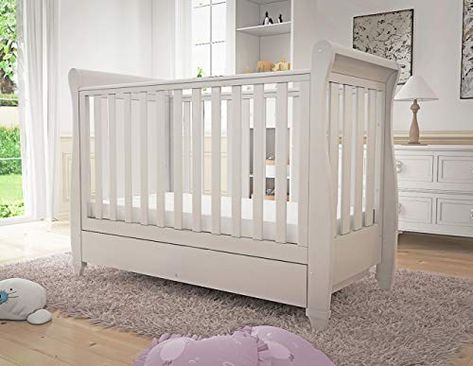 Next To Me Crib, Sleigh Cot Bed, Sleigh Cot, Neutral Baby Room, Luxury Nursery, Contemporary Nursery, Cot Bed Mattress, Baby Cot Bedding, Baby Nursery Inspiration