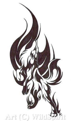 Wolf Wolf Tattoo Meaning, Hirsch Silhouette, Fire Wolf, Flame Tattoos, Wolf Artwork, Wolf Tattoo Design, Tattoos Skull, Wolf Drawing, Dragon Tattoo Designs