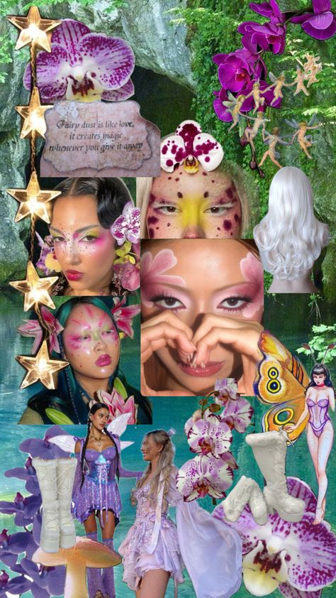 Eforest outfit mood board: Orchid Fairy Fairy Rave Outfit, Outfit Mood Board, Halloween Makeup Inspiration, Fairy Clothes, Aesthetic Fits, Crazy Kids, Rave Outfits, Halloween Makeup, Makeup Inspiration