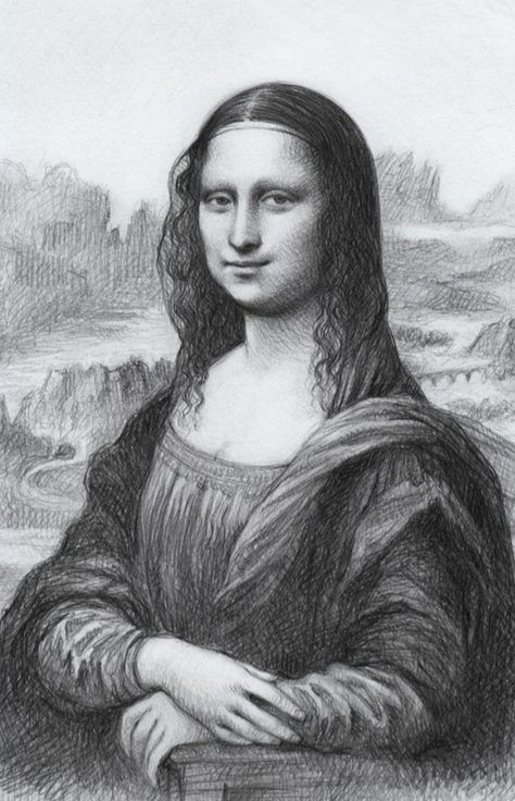 La Mona Lisa, Istoria Artei, Creation Art, Arte Van Gogh, Art Drawings Sketches Pencil, Art Tools Drawing, Beauty Art Drawings, Arte Sketchbook, Portrait Sketches