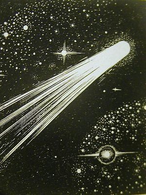 Art Deco Print (1930) by Lynd Ward | Explore LEGO Dog's phot… | Flickr - Photo Sharing! Stars In The Sky, Astronomy Art, Art Deco Print, White Drawing, Hieronymus Bosch, Universe Art, Black And White Drawing, Shooting Stars, In Space