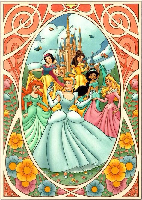 Painting Princess, The Disney Princesses, Disney Princess Fan Art, Images Disney, Disney Artwork, Princess Castle, Disney Princess Pictures, Disney Favorites, Pinturas Disney