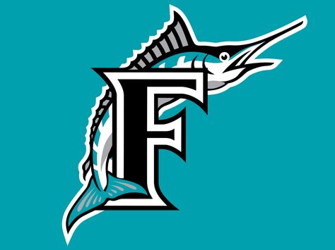 Logo Florida Marlins Logo, Florida Marlins Tattoo, Marlins Baseball, Sports Ideas, Sports Logo Inspiration, Travel Cake, Frat Coolers, A Image, Florida Marlins