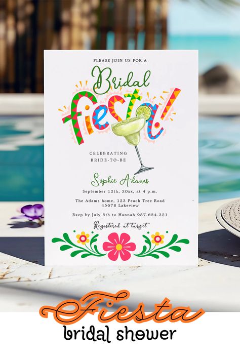 🍹🎉 Spice up the celebration with our Margarita Cocktail Mexican Fiesta Bridal Shower Invitation! 🌸🌮 Perfect for a vibrant fiesta honoring the bride-to-be. Customize your details and bring on the fun! #BridalShowerInvitation #MexicanFiesta #MargaritaCocktail #CustomizableInvite #Fiestabridalshower Fiesta Bridal Shower Ideas, Mexican Fiesta Bridal Shower, Mexican Bridal Showers, Fiesta Bridal Shower Invitations, Fiesta Bridal Shower, Margarita Cocktail, Peach Trees, Shower Themes, Bridal Shower Party