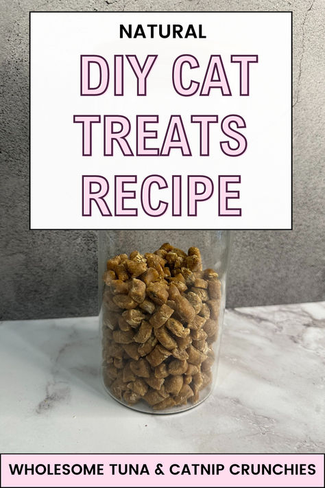 Create the perfect homemade cat treats with our Tuna & Catnip Crunchies recipe! This DIY cat treats recipe is simple and nutritious, featuring high-protein tuna and aromatic catnip. Your cat will adore these crunchy, tasty snacks. Bake a batch today and treat your feline friend to something special. #DIYCatTreats #HomemadeCatTreats #HealthyCatTreats #CatnipCrunchies Long Lasting Cat Treats Homemade, Catnip Treats Recipe, Homemade Dry Cat Food, Homemade Catnip Treats, Dehydrated Cat Treats Recipes, Homemade Cat Food For Urinary Health, Homemade Cat Treats Recipes Easy, Dog And Cat Treat Recipes, Homemade Treats For Cats