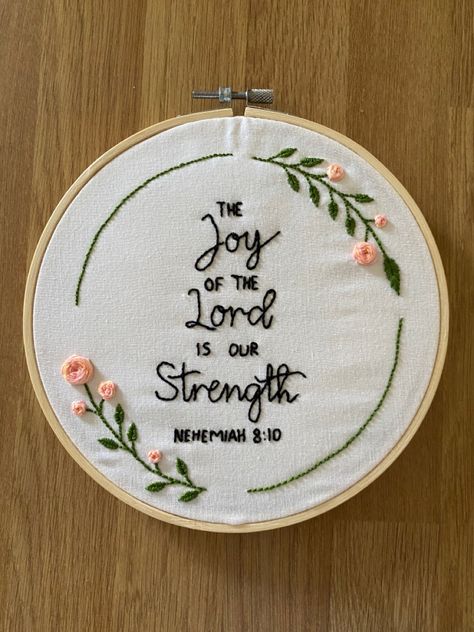 Bible Embroidery Patterns, Christian Hand Embroidery, Bible Verse Embroidery Patterns, Embroidery Scripture, Embroidery Bible Verses, Christian Embroidery Designs, Bible Embroidery, Sew Decor, Bible Pillow