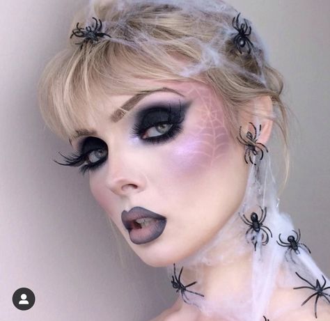 Halloween Bridal Shower Ideas, Halloween Spider Makeup, Spider Makeup, Halloween Bridal Showers, Holloween Makeup, Spider Costume, Halloween Makeup Diy, Horror Makeup, Halloween Makeup Inspiration