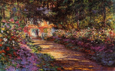 Monet Wallpaper, Colorful Gardens, Monet's Garden, Istoria Artei, Claude Monet Paintings, Monet Art, Monet Paintings, Pierre Auguste Renoir, Edgar Degas