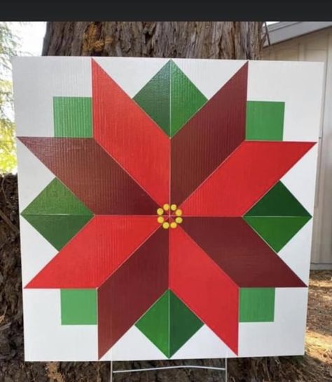 Christmas Barn Quilt Patterns, Christmas Barn Quilts, Christmas Tree Quilt Block, Quilt Boards, Quilt Decor, Tree Quilt Block, Christmas Barn, Wood Quilt, Christmas Diy Wood