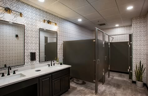 Public Restroom Decor Ideas, Business Bathroom Ideas Commercial, Church Bathroom Remodel, Church Basement Makeover, Church Lobby Ideas, Church Renovation Ideas, Church Bathroom Ideas, Commercial Restroom Design, Public Bathroom Design