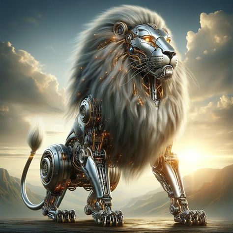 Behold the king of robotic wildlife, our majestic lion🦁✨ #RoboticLion #MajesticMachine #TechRoyalty #EpicRobotics #InnovativeDesign #AIConnectNetwork #ArtificialMajesty #TechnologyMeetsNature #KingOfRobots #FutureIsWild Robot Lion, Majestic Lion, King John, The King, Innovation Design, Cyberpunk, Evolution, Sci Fi, Lion