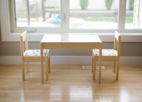 Ashlyn Thia: IKEA Hack: 10 ways to DIY makeover IKEA LATT children's table set Latt Hack, Ikea Kids Table, Ikea Latt, Ikea Nursery Hack, Plexiglass Table, All About Ami, Hacks For Kids, Table Ikea, Ikea Table