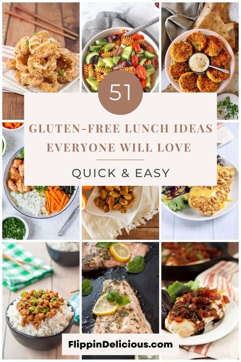 51 Gluten-Free Lunch Ideas Everyone Will Love (Quick & Easy) Lunch Ideas Gluten Free Dairy Free, Gluten Free Lunch Prep, Gluten Free Packed Lunch, Gluten Free Lunch Ideas For Work, Gluten Free Lunch Recipes, Gluten Free Lunch Ideas, Gluten Free Entertaining, Luncheon Recipes, Gluten Free Wedding