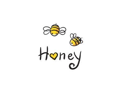 Handmade Logo Design, Honey Illustration, Honey Bee Tattoo, Honey Art, Honey Logo, Bee Printables, Bee Drawing, Dog Clothes Diy, Bee Sticker