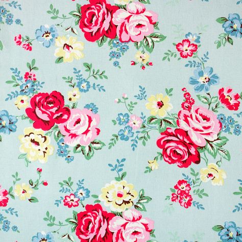 Park Rose Cotton Duck | New Arrivals | CathKidston - love this pattern! Cath Kidston Patterns, Cath Kidston Wallpaper, Vintage Flower Backgrounds, Cath Kidston Fabric, Paper Iphone, Chic Wallpaper, Amy Butler, Trendy Wallpaper, Rose Wallpaper