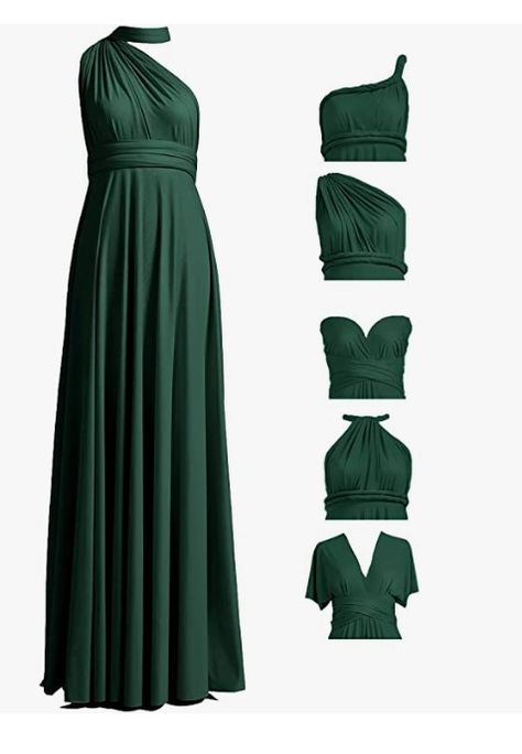 This dress available in different sizes and one dress many styles. Affiliate link Forest Green Infinity Dress, Versatile Dress Ideas, Infinity Dress Ways To Wear With Tube, Dark Forest Green Prom Dress, Green Gold Bridesmaid Dresses, Green Infinity Dress Bridesmaid, Forest Green Formal Dress, Infinity Dress Plus Size, Green Infinity Dress