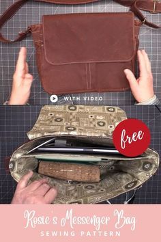 How To Make A Satchel Bag, Free Satchel Sewing Pattern, Messenger Bag Tutorial Free Sewing Patterns, Laptop Bag Free Pattern, Messager Bag Pattern Free, How To Sew A Messenger Bag, Sewing A Bag Free Pattern, Diy Satchel Bag Free Pattern, Sewing A Messenger Bag