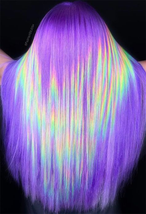 Prism Hair, Magical Hair, Holographic Hair, Vivid Hair Color, Rainbow Hair Color, Creative Hair Color, Cute Hair Colors, Neon Hair, Hair Color Crazy