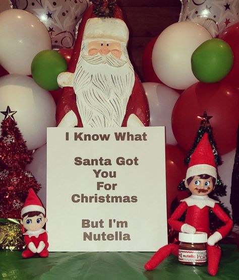 Nutella Ideas, Elf On Shelf, Elf Magic, Shelf Ideas, On The Shelf, Newcastle, Elf On The Shelf, Nutella, Elf