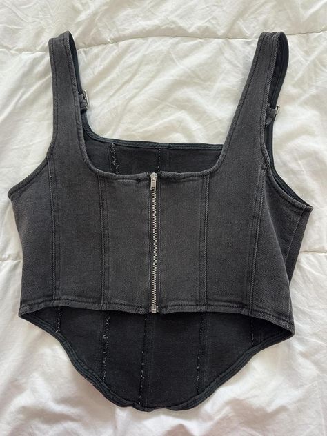 target corset Denim Corset Top, Denim Corset, Wild Fable, Women Corset, Black And Silver, Corset Top, Silver, Black