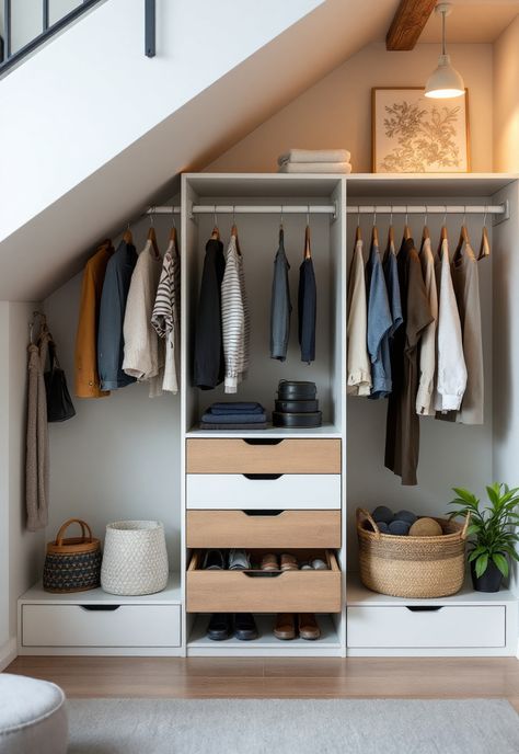 Staircase Storage Under Stairs Under Stairs Hanging Storage, Under Stairs Wardrobe Closet Ideas, Built In Wardrobe Under Stairs, Under Stairs Clothing Closet, Understairs Wardrobe Ideas, Coat Closet Under Stairs Ideas, Under Stairs Coat Closet Organization, Under Stairs Clothes Closet, Under Steps Closet Ideas