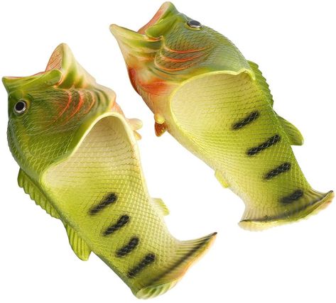 Fish Slippers, Funny Slippers, Fish Animal, Bathroom Slippers, Pool Shoes, Beach Shower, Animal Slippers, Beach Fishing, Flip Flop Shoes