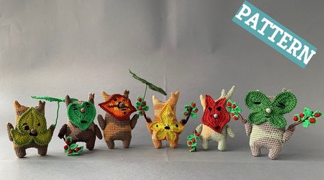 Korok Zelda Crochet Free Pattern, Crochet Korok Pattern Free, Korok Crochet Pattern Free, Zelda Crochet Patterns Free, Loz Crochet, Korok Costume, Crochet Korok, Totk Cosplay, Korok Art